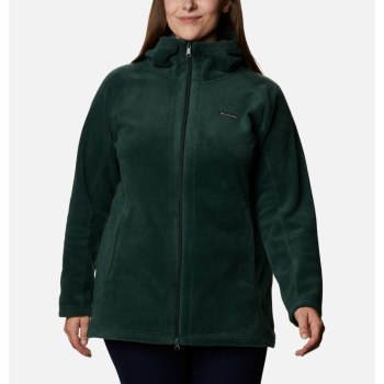 Columbia Ženske Majice S Kapuljačom - Benton Springs II Long Plus Size Zelene | FJEG-12034